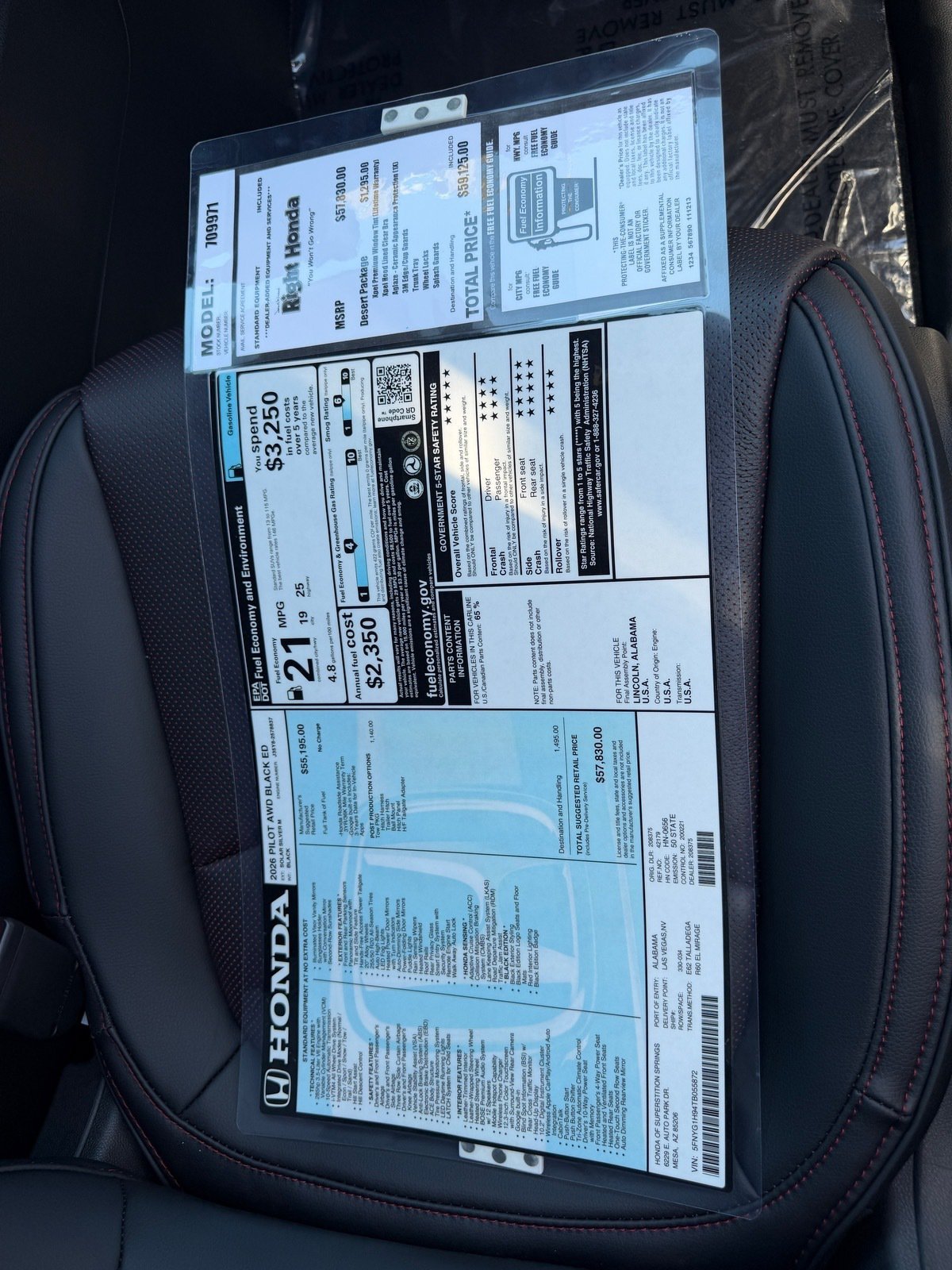 New 2026 Honda Pilot Black Edition image 26