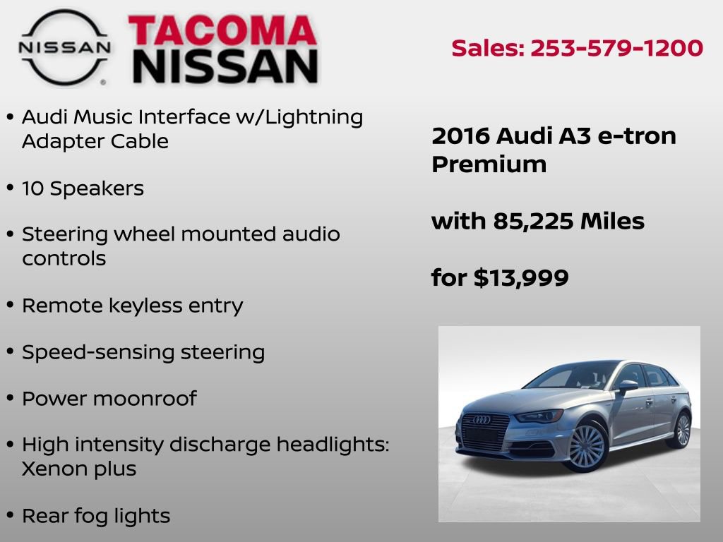 Used 2016 Audi A3 e-tron Premium w/ Audi MMI Navigation Plus image 12