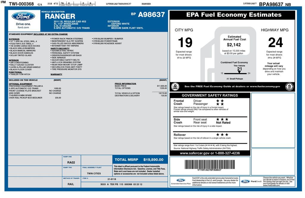 Used 2011 Ford Ranger XL RWD image 7