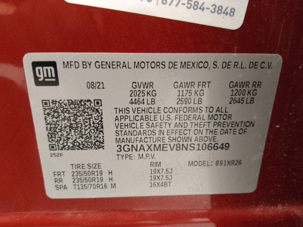 Used 2022 Chevrolet Equinox RS w/ RS Leather Package image 33