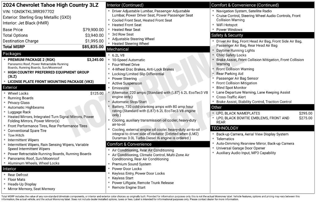 Used 2024 Chevrolet Tahoe High Country w/ Premium Package 2 AWD/4WD image 26