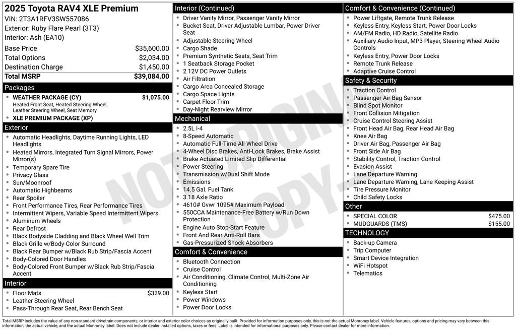Used 2025 Toyota RAV4 XLE Premium w/ Weather Package image 44