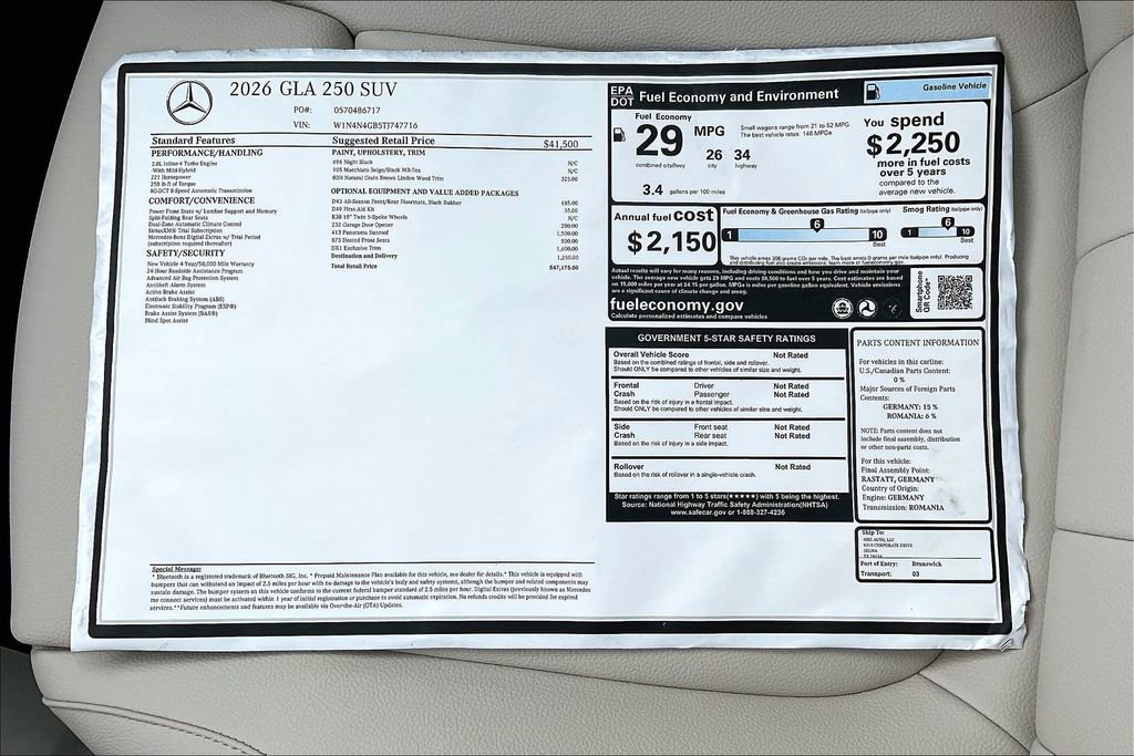New 2026 Mercedes-Benz GLA 250 image 19