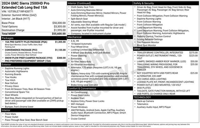 Used 2024 GMC Sierra 2500 Pro w/ 1SA Pro Safety Plus Package image 9