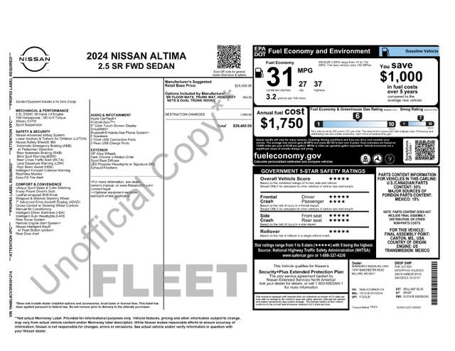 Used 2024 Nissan Altima 2.5 SR FWD image 10