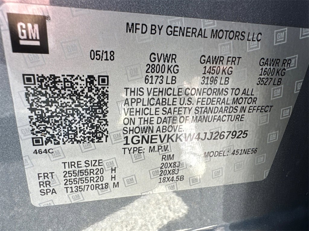 Used 2018 Chevrolet Traverse High Country w/ LPO, Floor Liner Package image 35