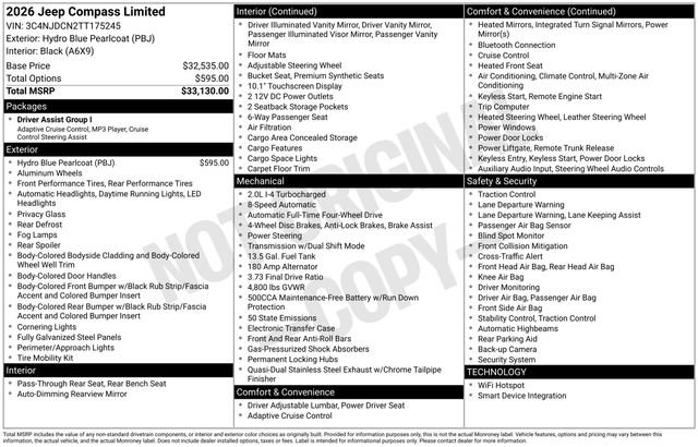 New 2026 Jeep Compass Limited image 32
