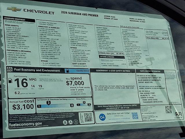 New 2026 Chevrolet Suburban Premier w/ Sun And Tow Package image 11