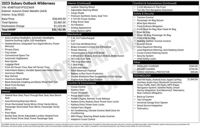 Used 2023 Subaru Outback Wilderness image 37