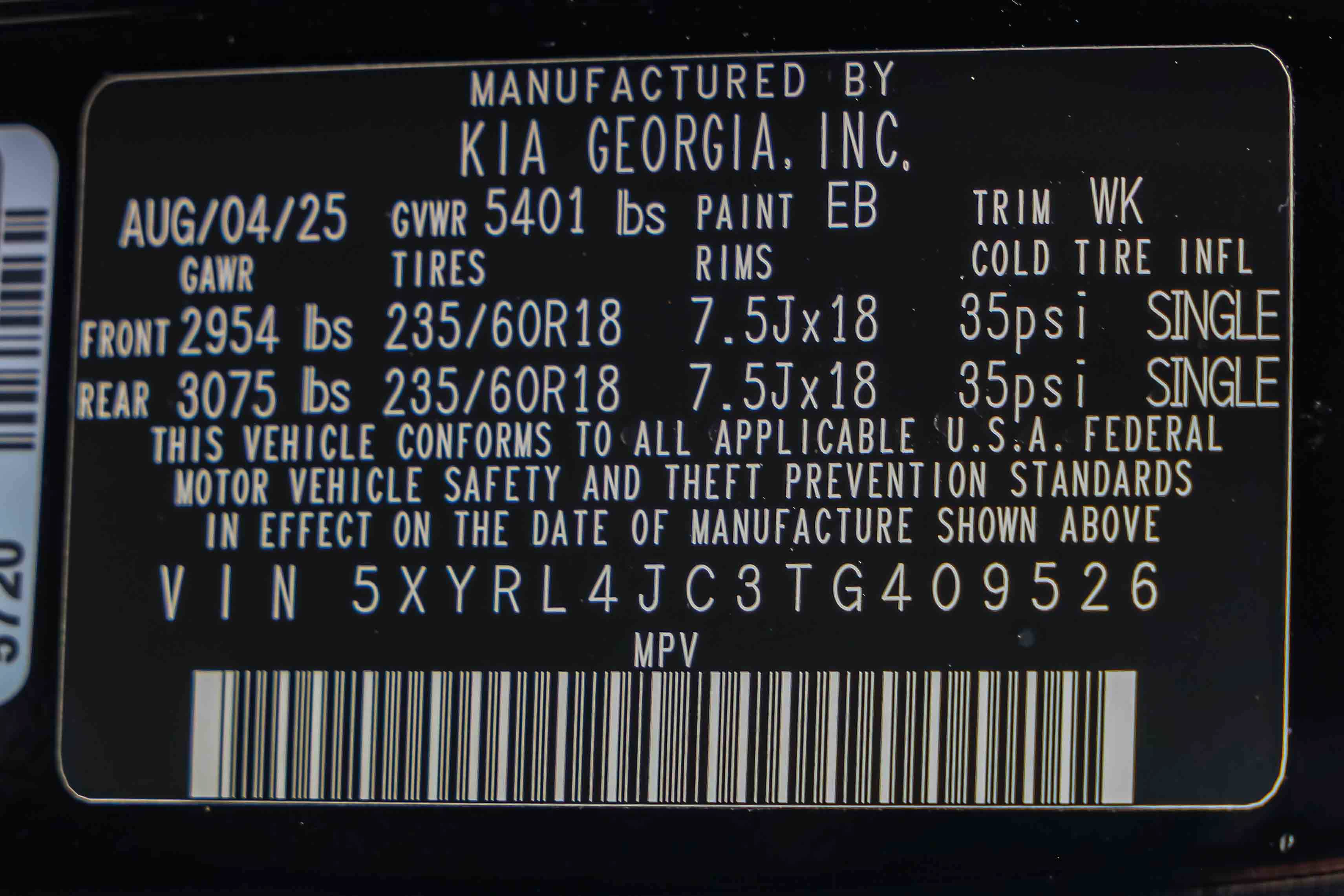 Certified 2026 Kia Sorento S FWD image 33