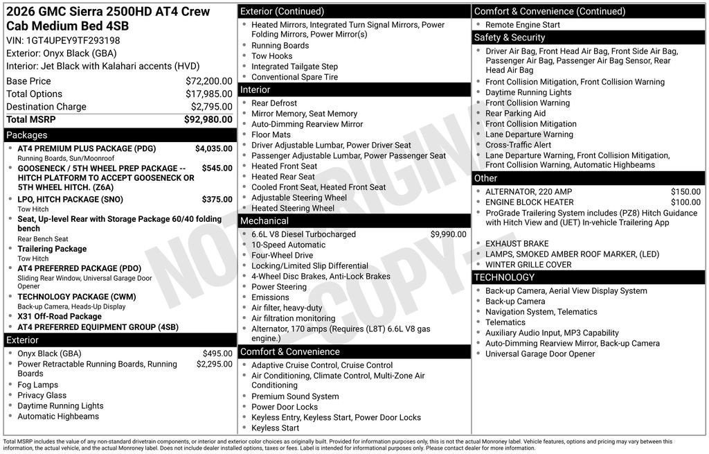 New 2026 GMC Sierra 2500 AT4 AWD/4WD image 26