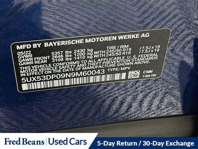 Used 2022 BMW X3 xDrive30i w/ Premium Package 2 image 35