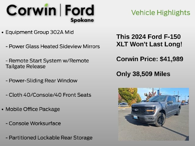 Used 2024 Ford F150 XLT w/ Equipment Group 302A MID AWD/4WD image 14