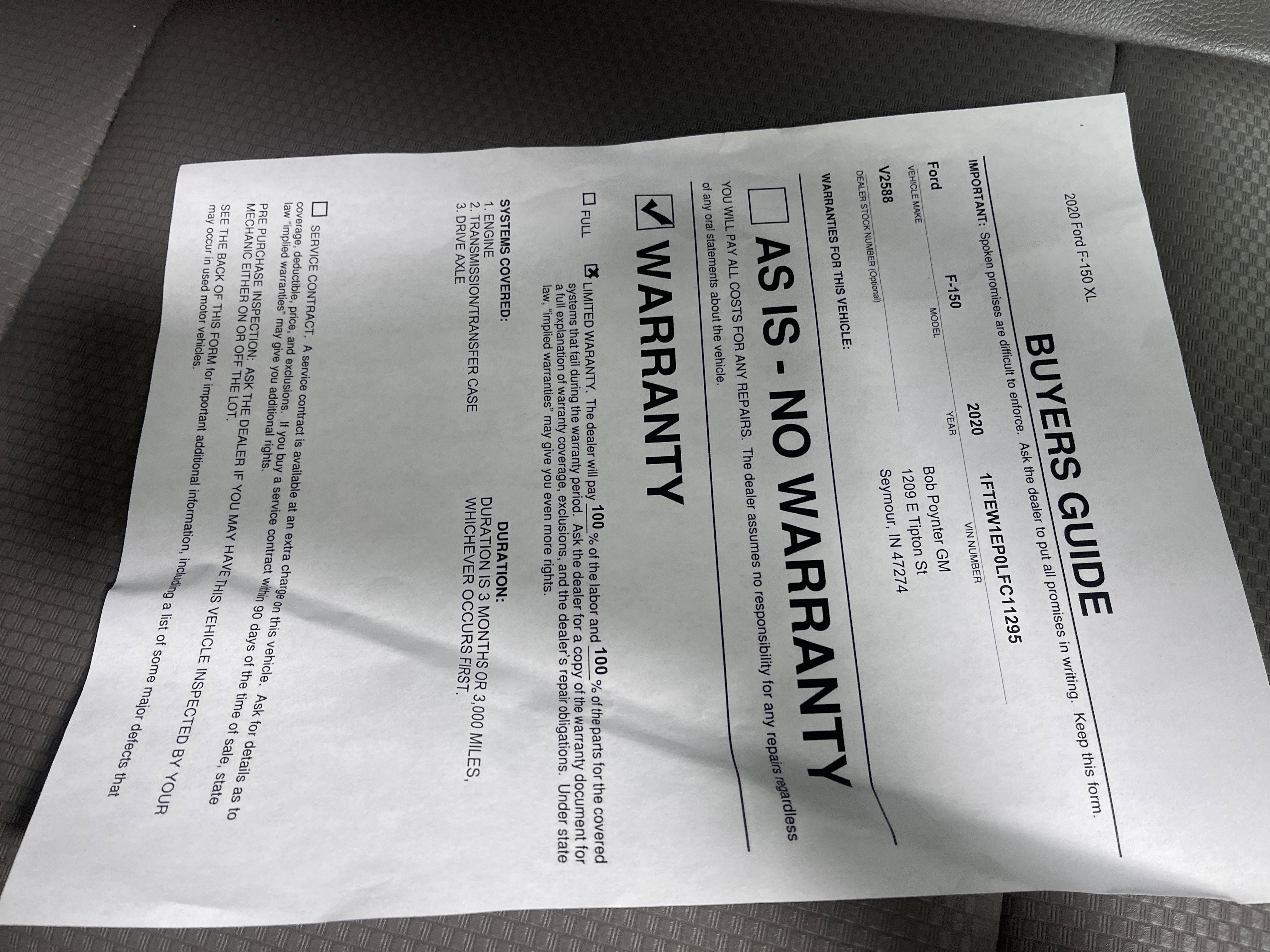 Used 2020 Ford F150 XL w/ Equipment Group 101A Mid image 26