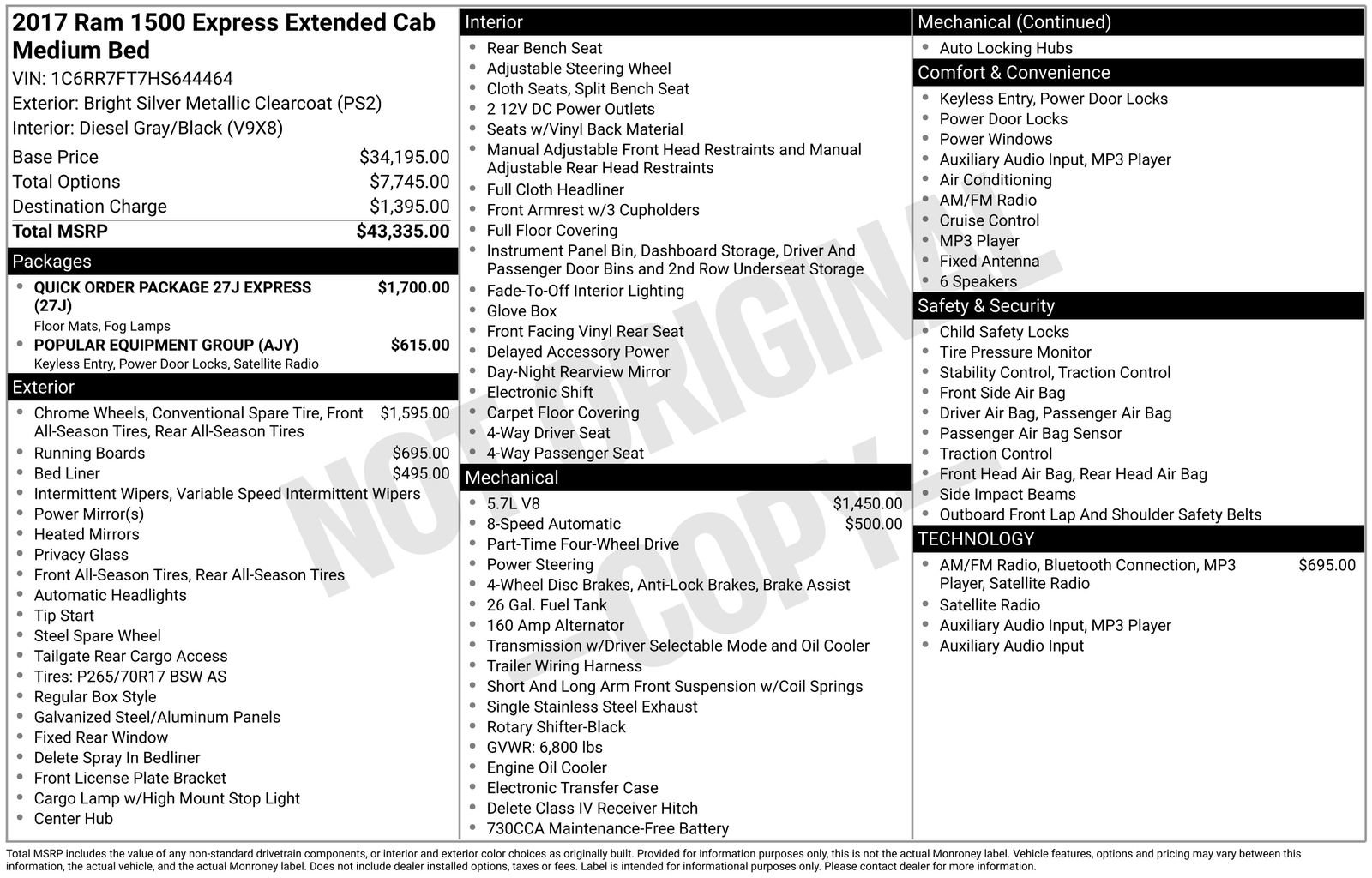Used 2017 RAM 1500 Express AWD/4WD image 6
