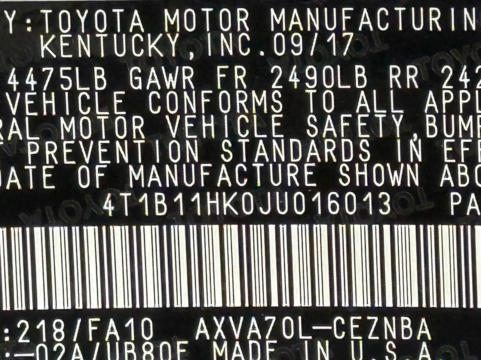 Used 2018 Toyota Camry LE FWD image 49