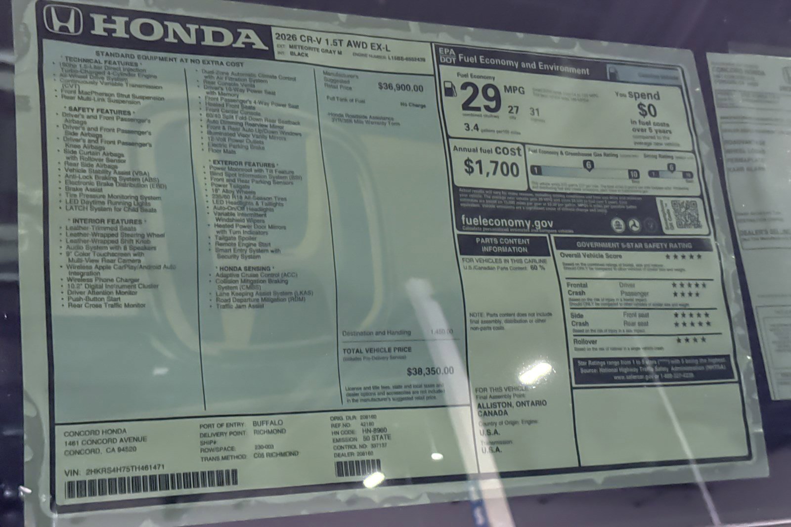 New 2026 Honda CR-V EX-L image 32