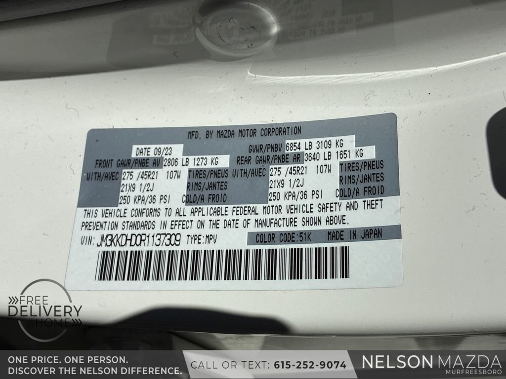 Certified 2024 MAZDA CX-90 3.3 Turbo w/ Premium Package AWD/4WD image 30