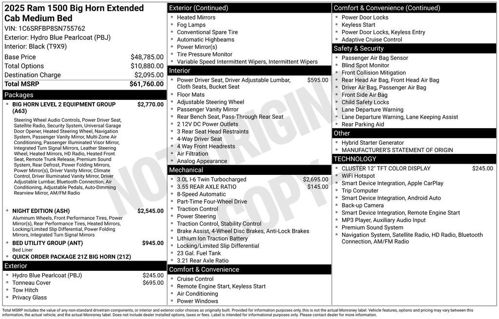 Used 2025 RAM 1500 Big Horn AWD/4WD image 9