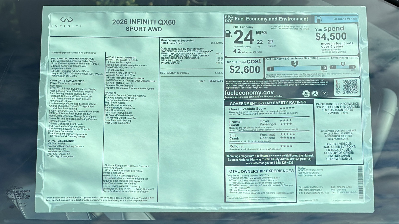 New 2026 INFINITI QX60 Sport image 13