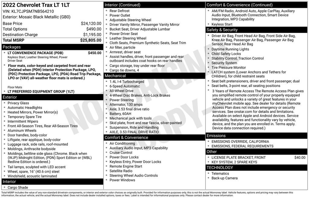 Certified 2022 Chevrolet Trax LT w/ LT Convenience Package image 27