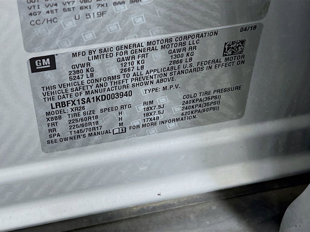 Certified 2019 Buick Envision Preferred image 26