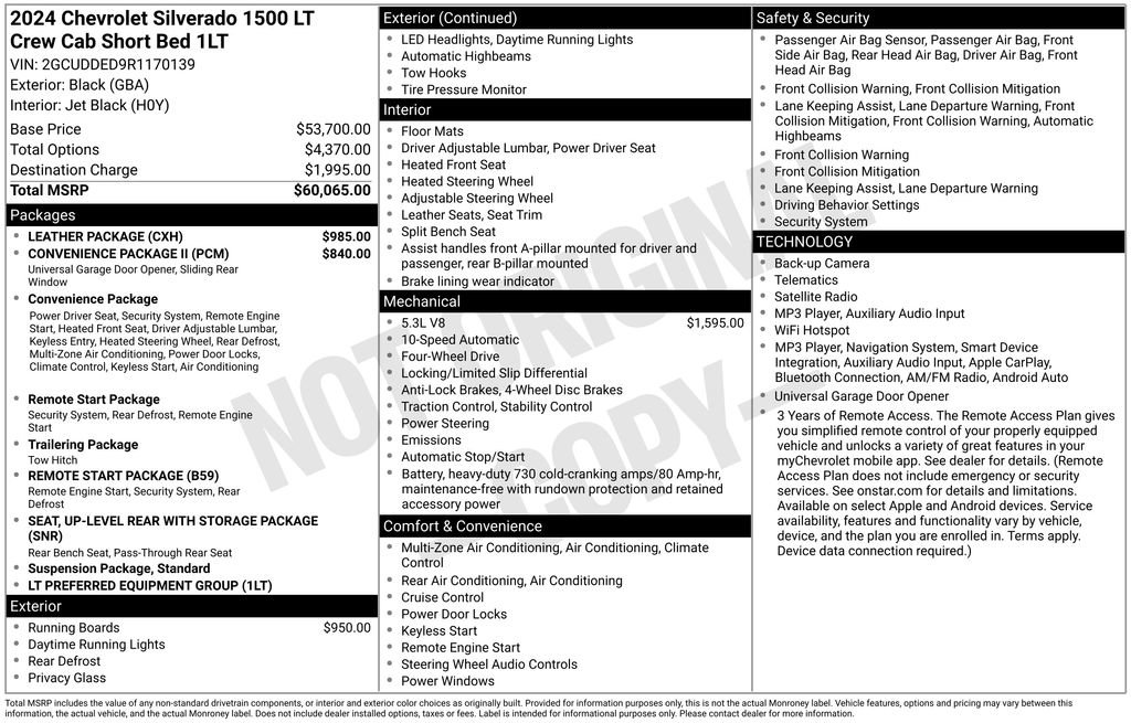 Used 2024 Chevrolet Silverado 1500 LT w/ Leather Package AWD/4WD image 9
