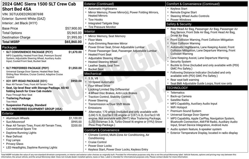 Certified 2024 GMC Sierra 1500 SLT w/ SLT Convenience Package AWD/4WD image 2