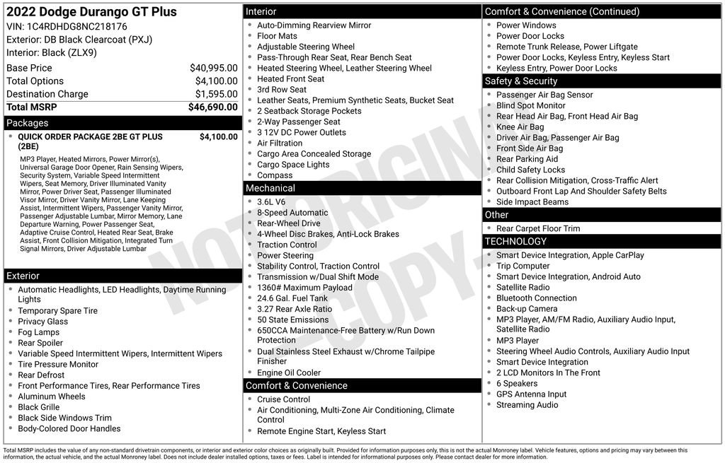 Used 2022 Dodge Durango GT RWD image 6