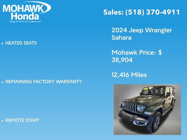 Used 2024 Jeep Wrangler Unlimited Sahara AWD/4WD image 14