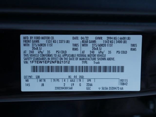 Used 2022 Ford F150 XL w/ STX Black Appearance Package image 26