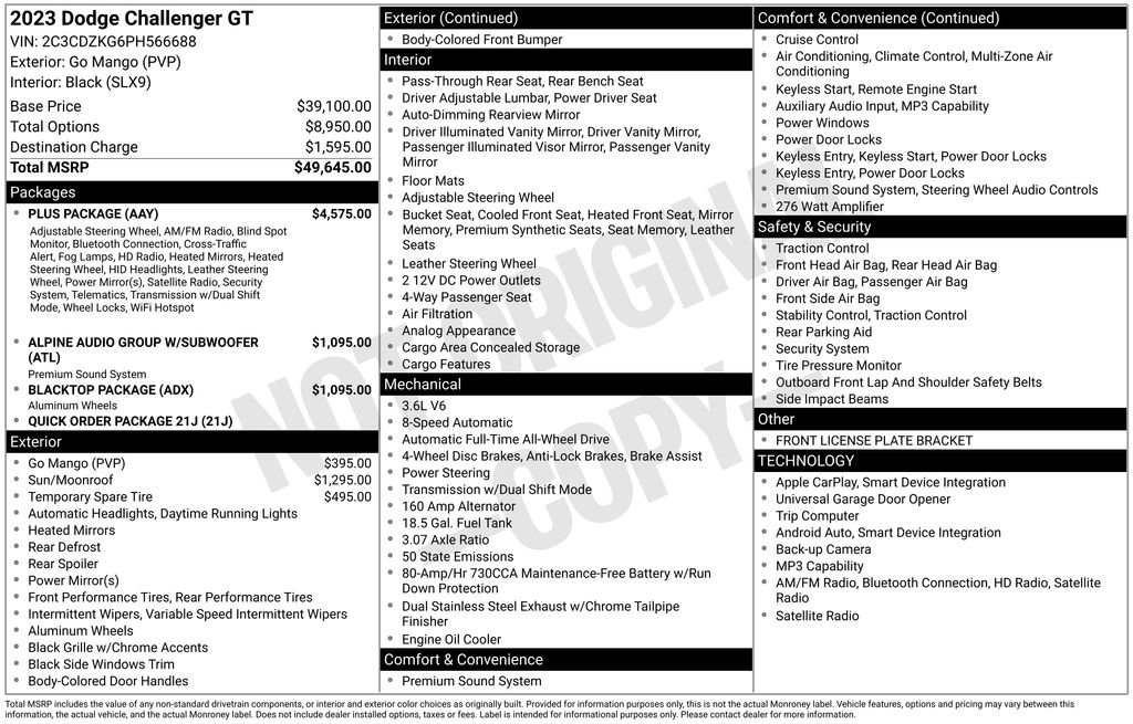 Used 2023 Dodge Challenger GT w/ Plus Package image 6