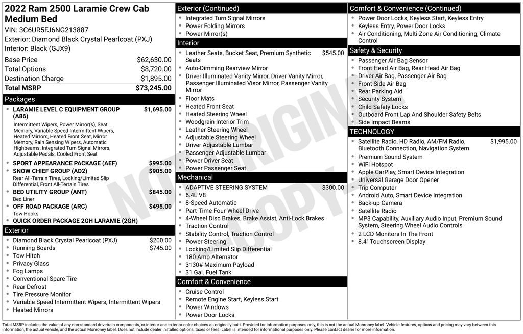Used 2022 RAM 2500 Laramie AWD/4WD image 38