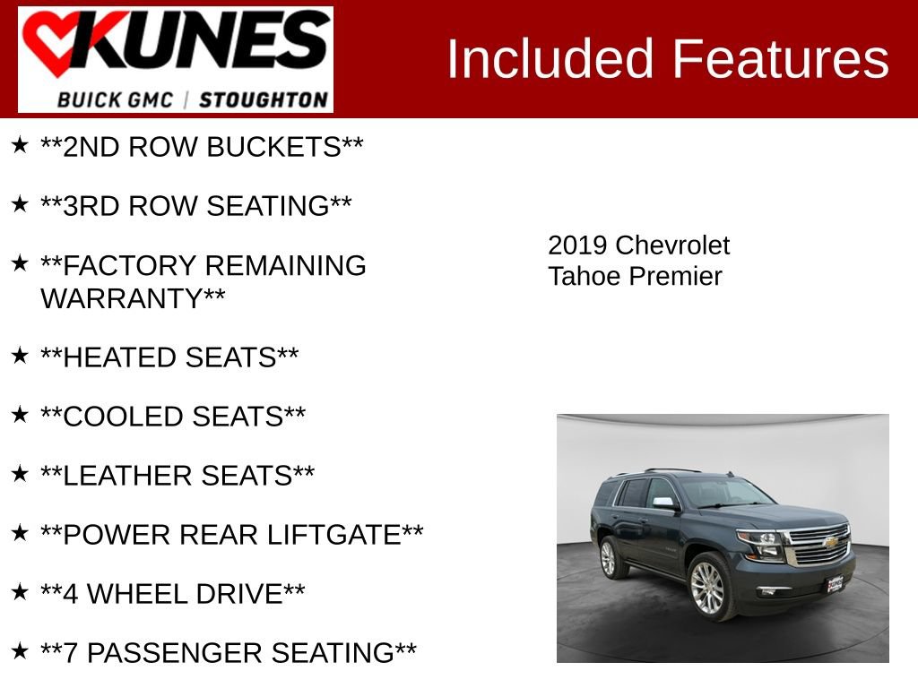 Used 2019 Chevrolet Tahoe Premier w/ Premier Plus Edition AWD/4WD image 3