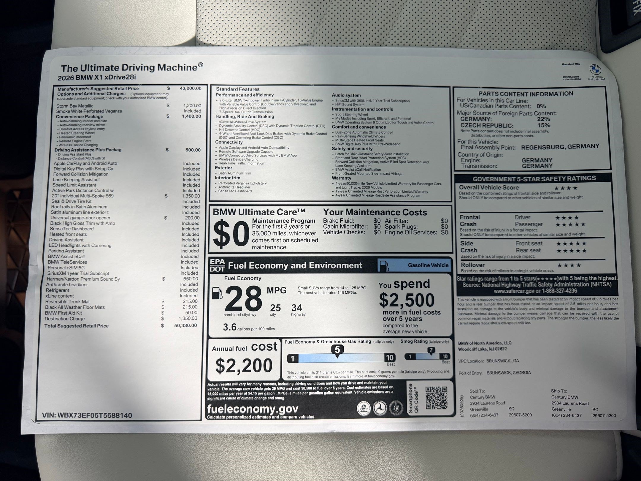 New 2026 BMW X1 xDrive28i w/ Convenience Package AWD/4WD image 19