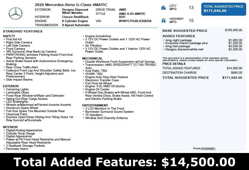 Used 2020 Mercedes-Benz G 63 AMG 4MATIC image 3