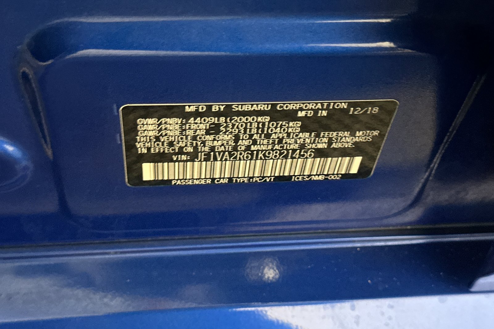 Used 2019 Subaru WRX STI w/ Popular Package #1 AWD/4WD image 50