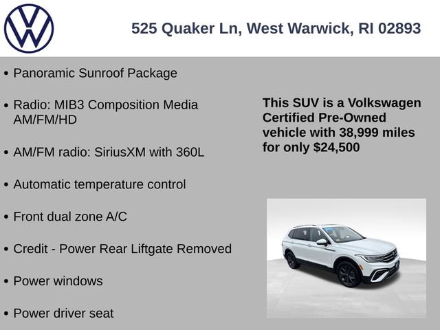 Certified 2023 Volkswagen Tiguan SE w/ Panoramic Sunroof Package image 7