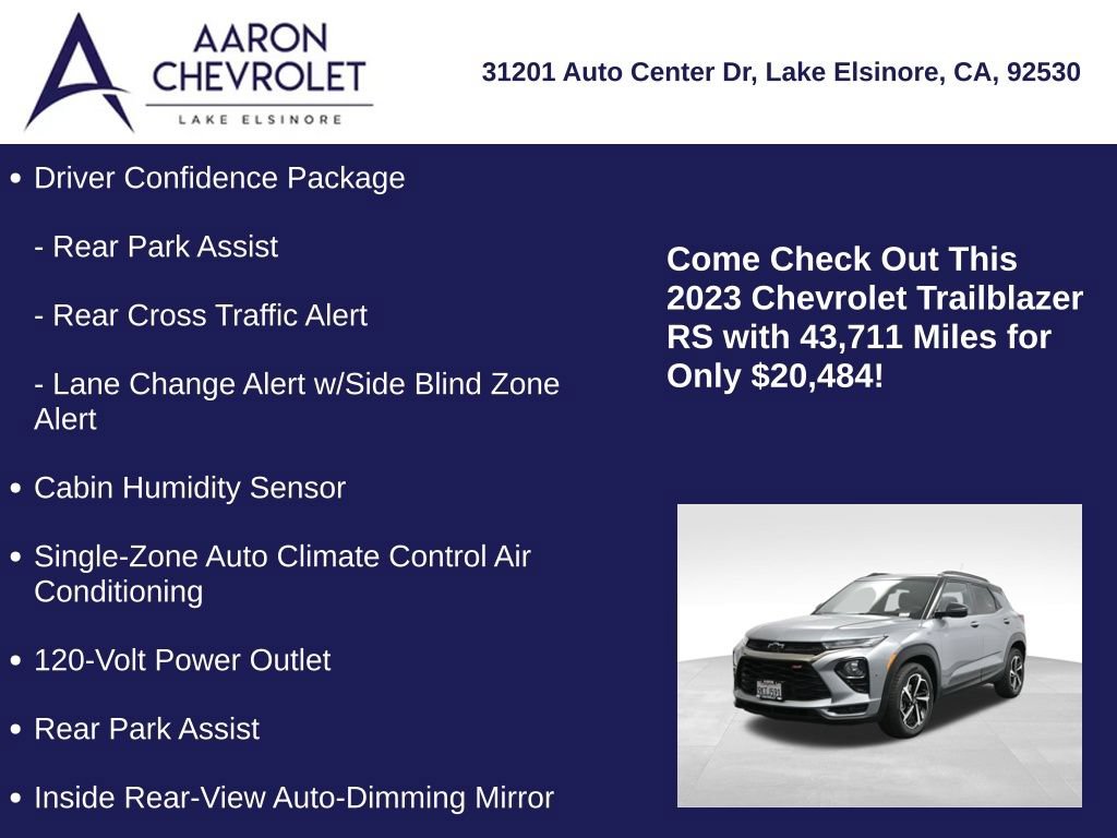 Used 2023 Chevrolet TrailBlazer RS w/ Convenience Package FWD image 10