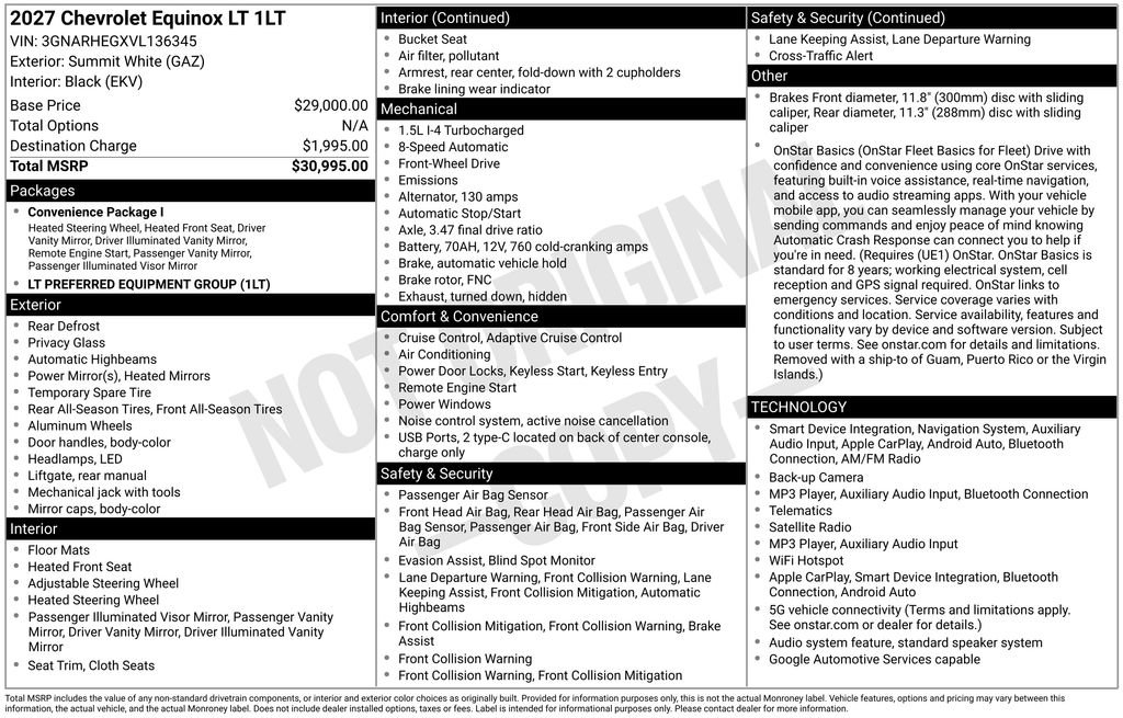 New 2027 Chevrolet Equinox LT FWD image 4