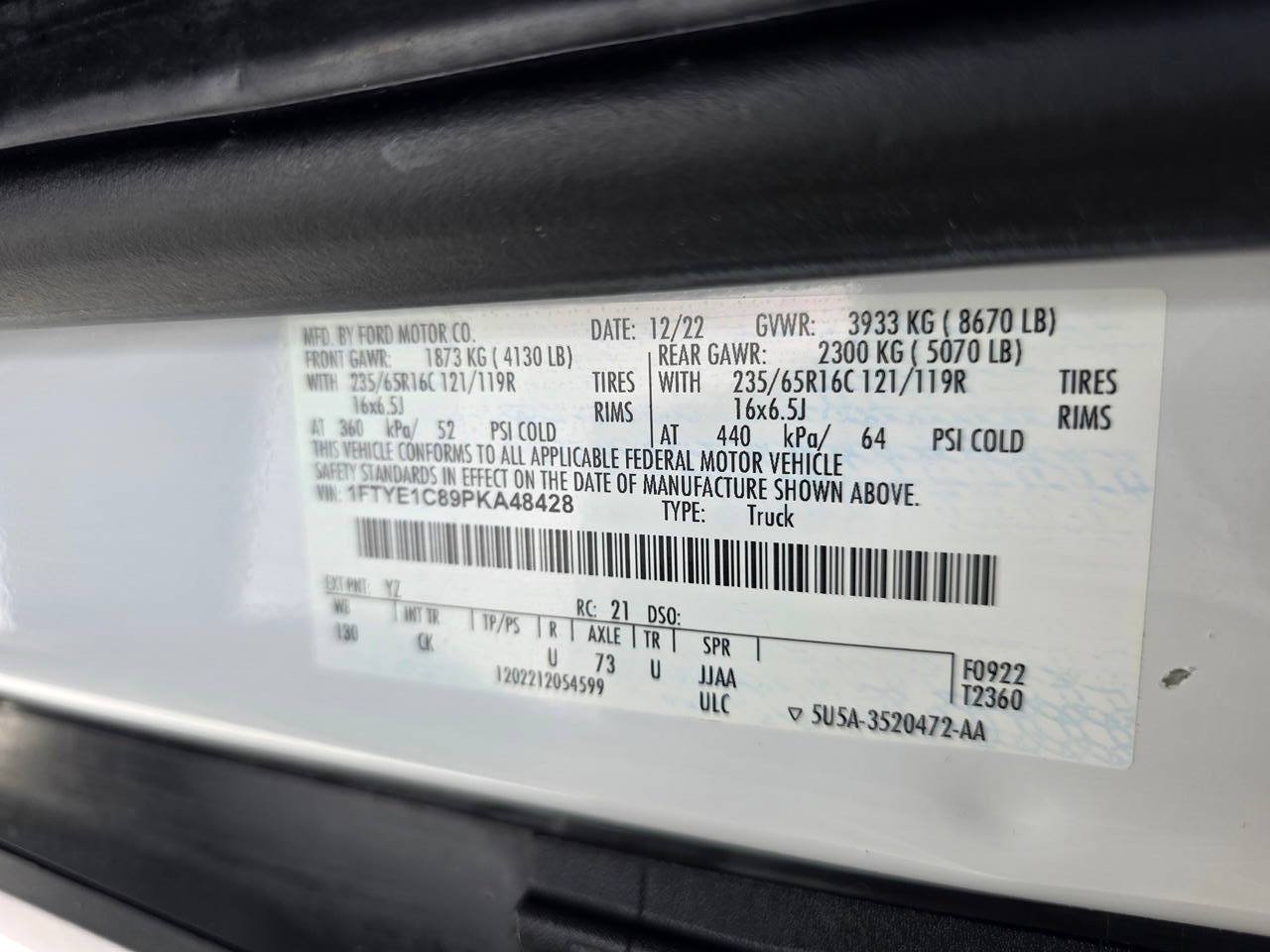 Used 2023 Ford Transit 150 Medium Roof w/ Load Area Protection Package RWD image 23