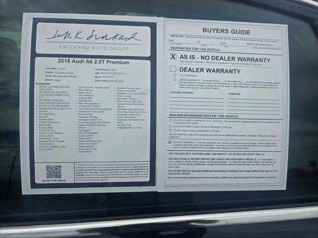 Used 2016 Audi A6 2.0T Premium w/ Technology Package AWD/4WD image 15