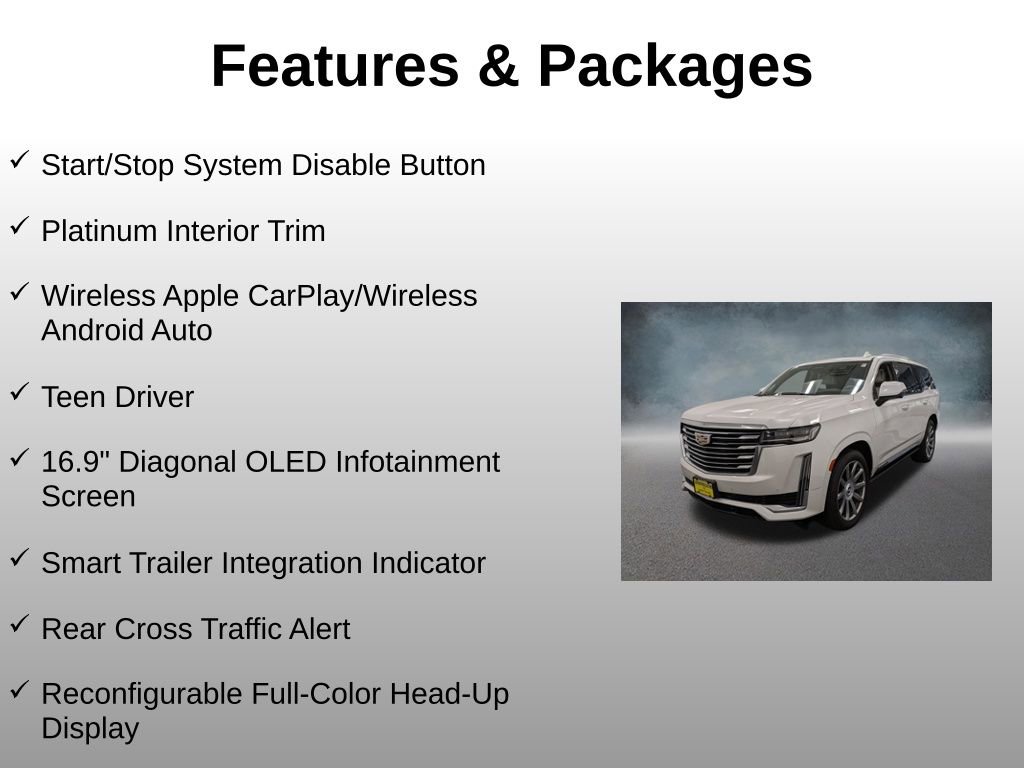 Used 2022 Cadillac Escalade Premium Luxury Platinum w/ Heavy-Duty Trailer Package AWD/4WD image 21