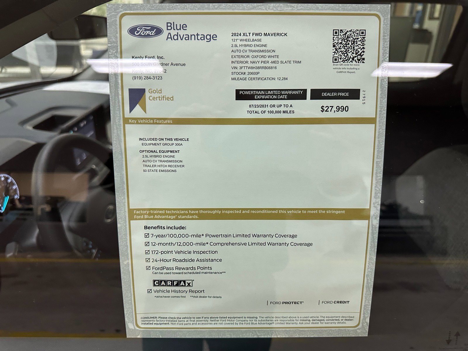 Certified 2024 Ford Maverick XLT image 5