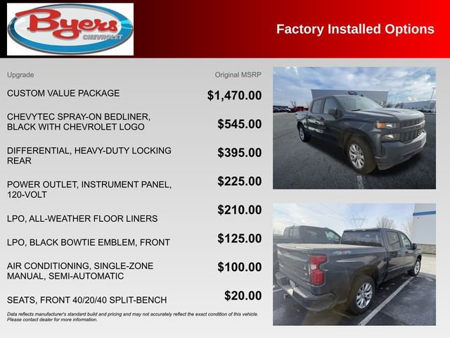 Used 2020 Chevrolet Silverado 1500 Custom w/ Custom Value Package image 10