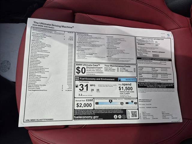New 2026 BMW 330i Sedan w/ Convenience Package RWD image 17
