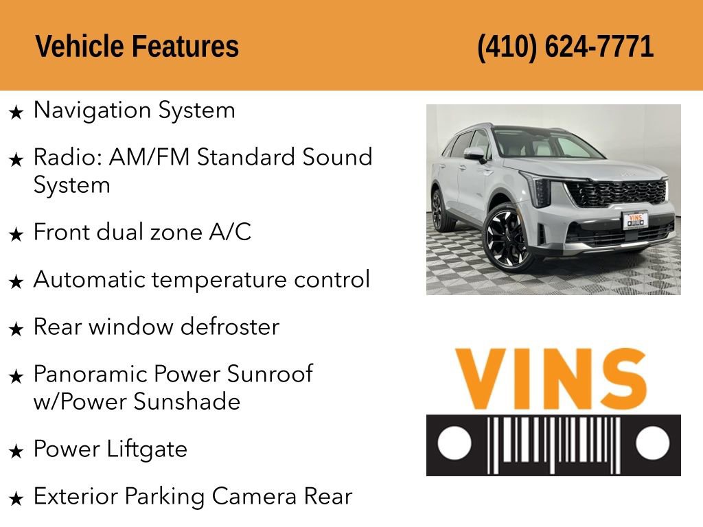 Used 2025 Kia Sorento EX w/ Panoramic Sunroof Package image 5