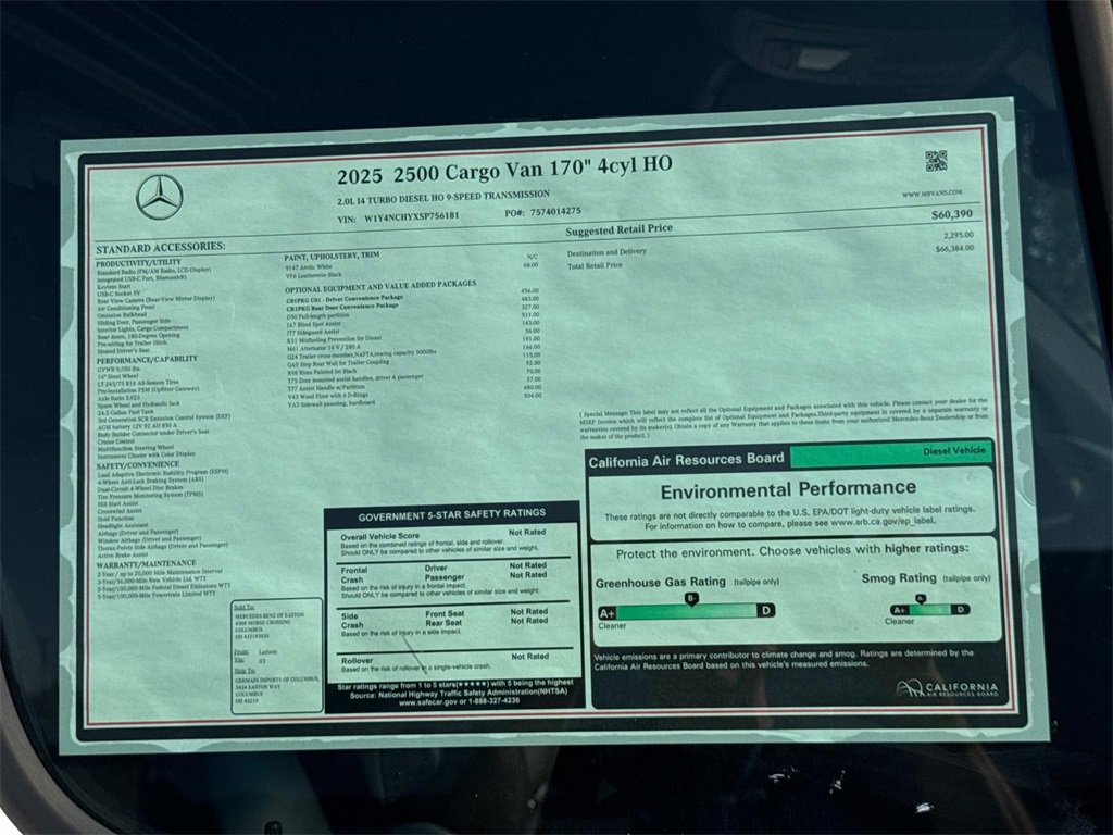 New 2025 Mercedes-Benz Sprinter 2500 image 9