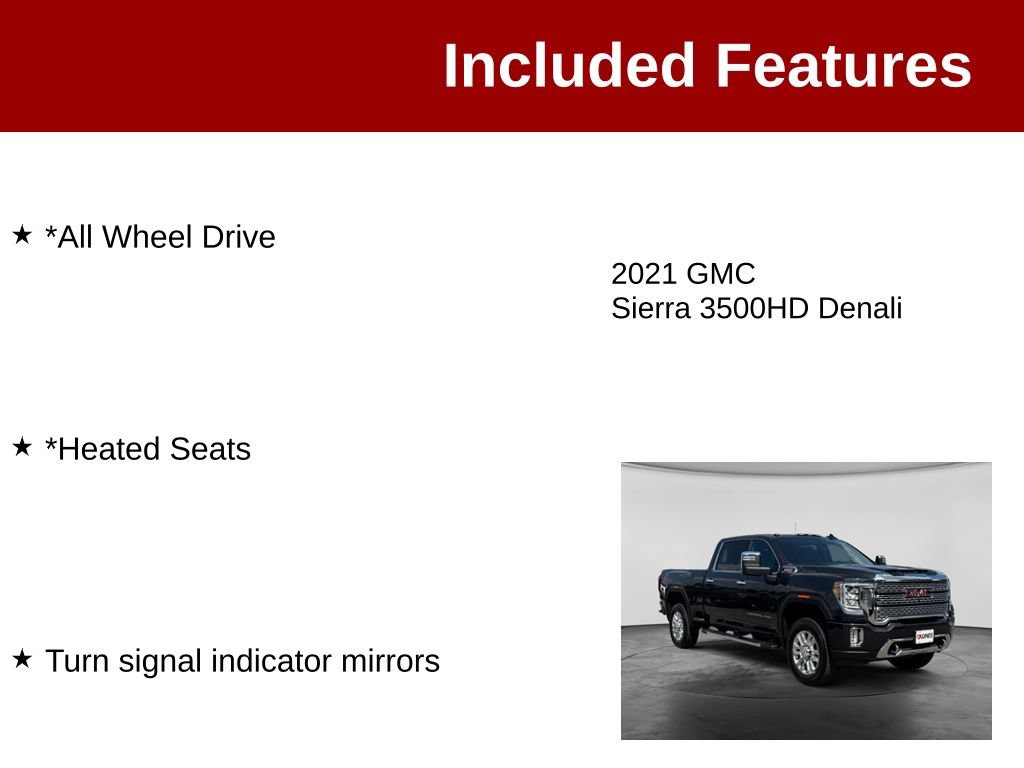 Used 2021 GMC Sierra 3500 Denali w/ Denali Ultimate Package AWD/4WD image 3