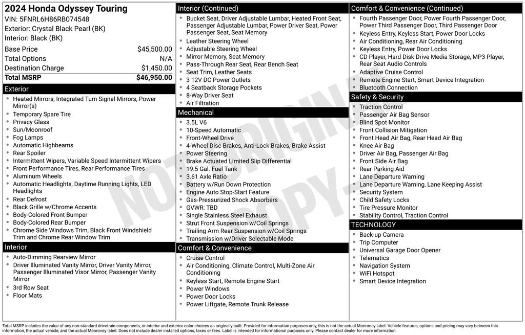 Used 2024 Honda Odyssey Touring image 36